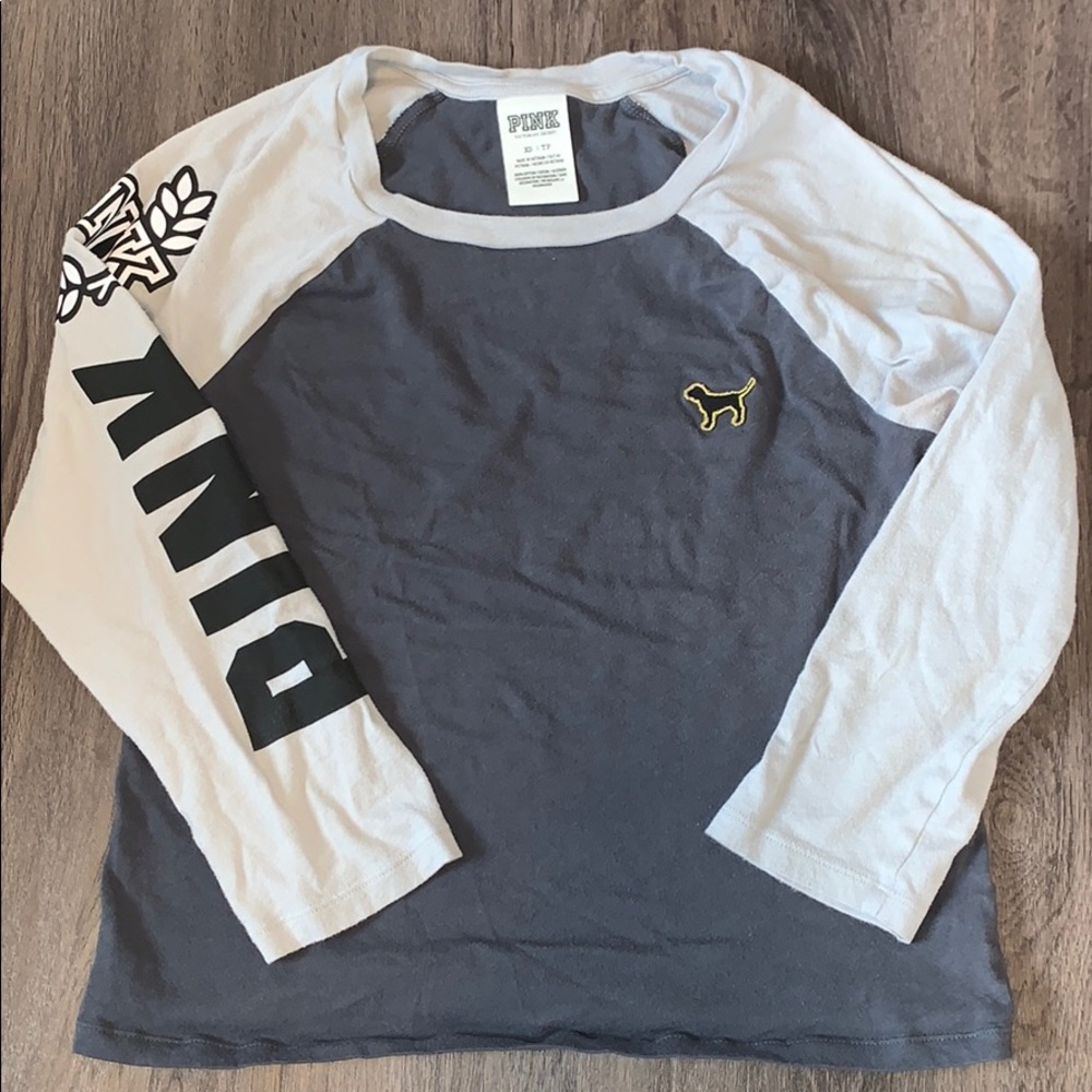 Cropped 3/4 Sleeve Pink Tee